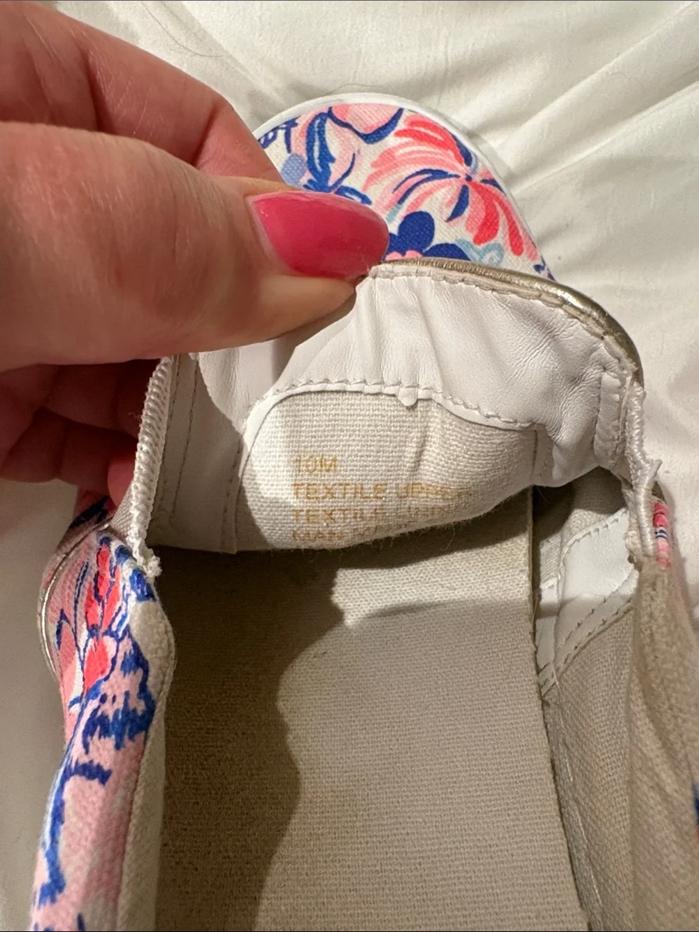 Lilly Pulitzer slip on sneakers size 10 only worn a few times.
